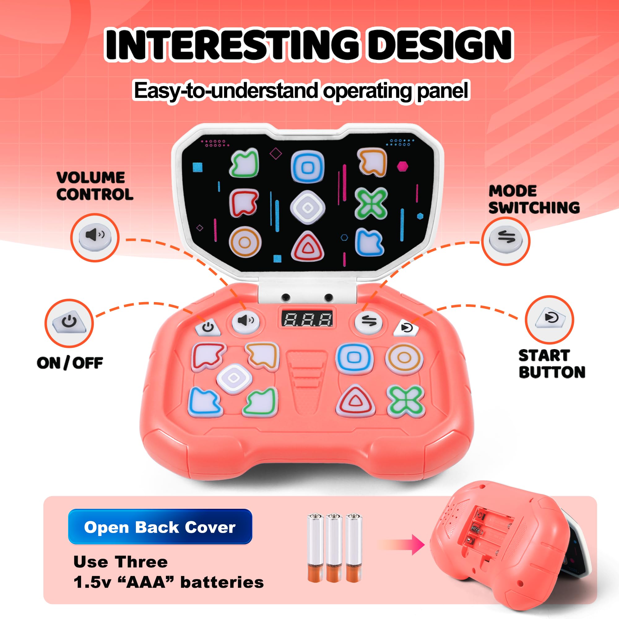 Handheld Fidget Game for Kids 6-12 - ADHD Sensory Toy with 999 Levels & 4 Modes - Perfect Birthday Gift for Boys & Girls - Great for Stress Relief & Focus