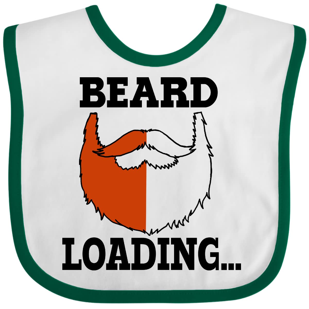 Inktastic Red Beard Is Loading Baby Bib - Funny Dad Gift, Soft Cotton Drool Bib for Infants & Toddlers - Perfect for Feeding Time, Playtime & Photo Shoots