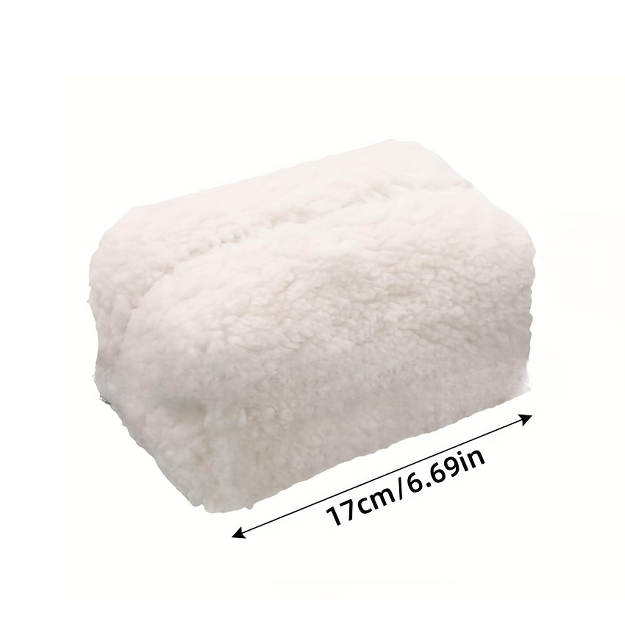 Fluffy White Plush Makeup Bag with Zipper - Portable Mini Skincare Storage Pouch for Travel & Daily Use | Fashionable Small Cosmetic Organizer (White)