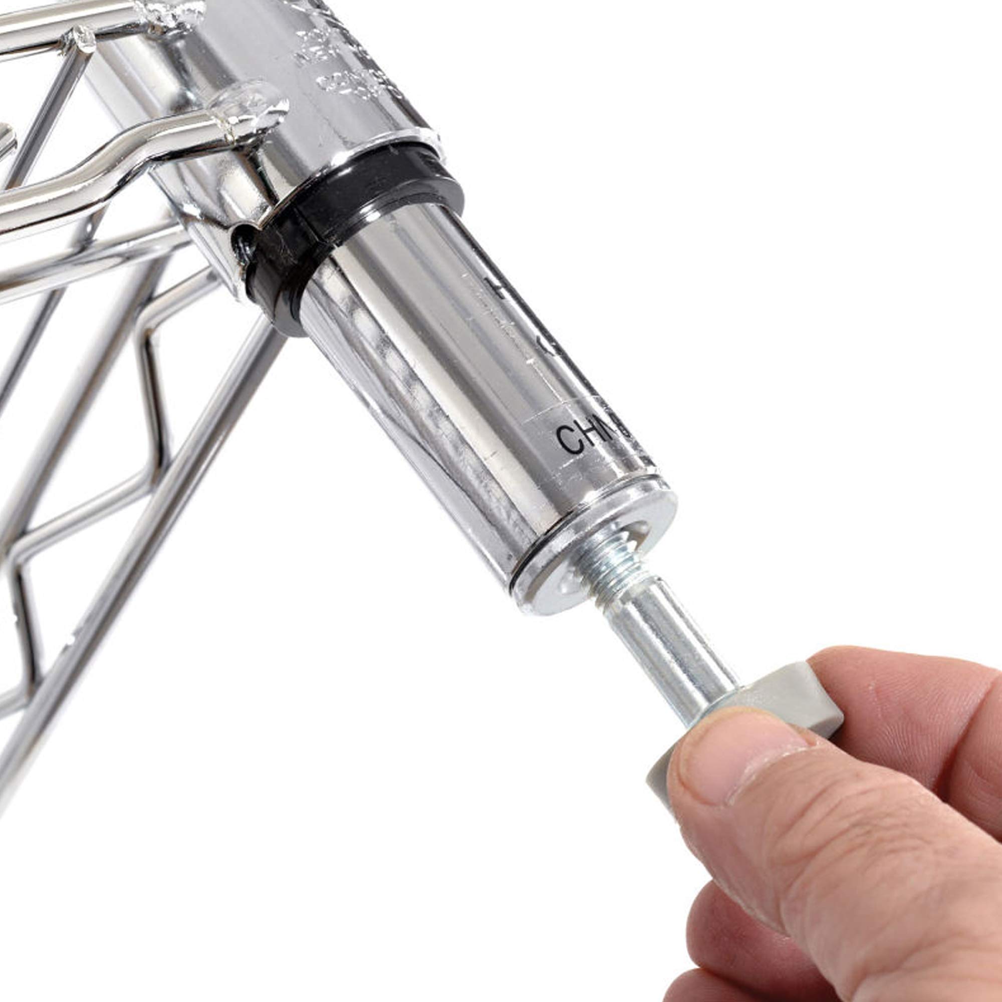Adjustable 4-Tier Chrome Wire Shelving Unit - 30