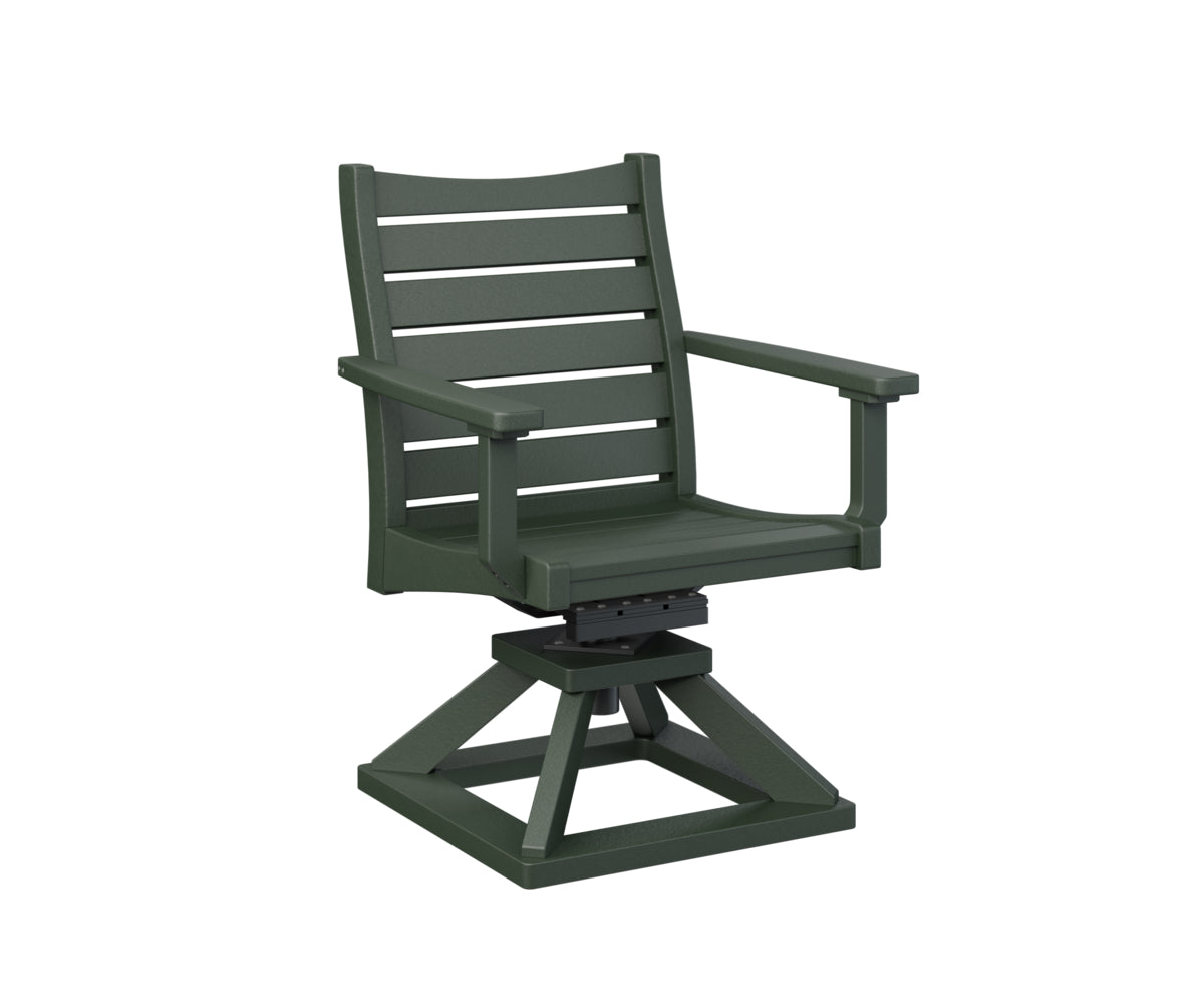Berlin Gardens Bristol Swivel Rocker Dining Chair - Patio, Garden, Porch & Outdoor Relaxation - Comfortable Rotating Rocking Chair for Dining & Lounging