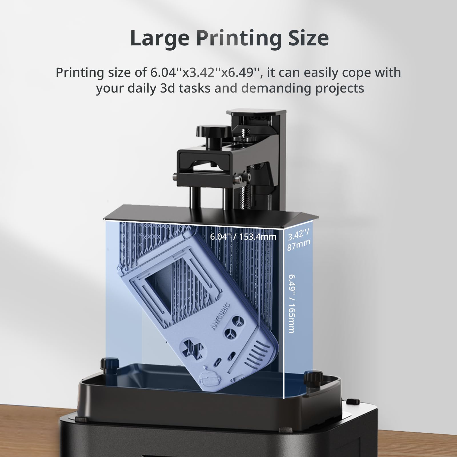 ANYCUBIC Photon Mono 4 Resin 3D Printer - 7 Inch 10K Mono LCD Screen, Stable LighTurbo Matrix, 70mm/h Fast Printing Speed, 6.04x3.42x6.49 Inch Print Volume - Perfect for Miniatures, Jewelry & Dental Models