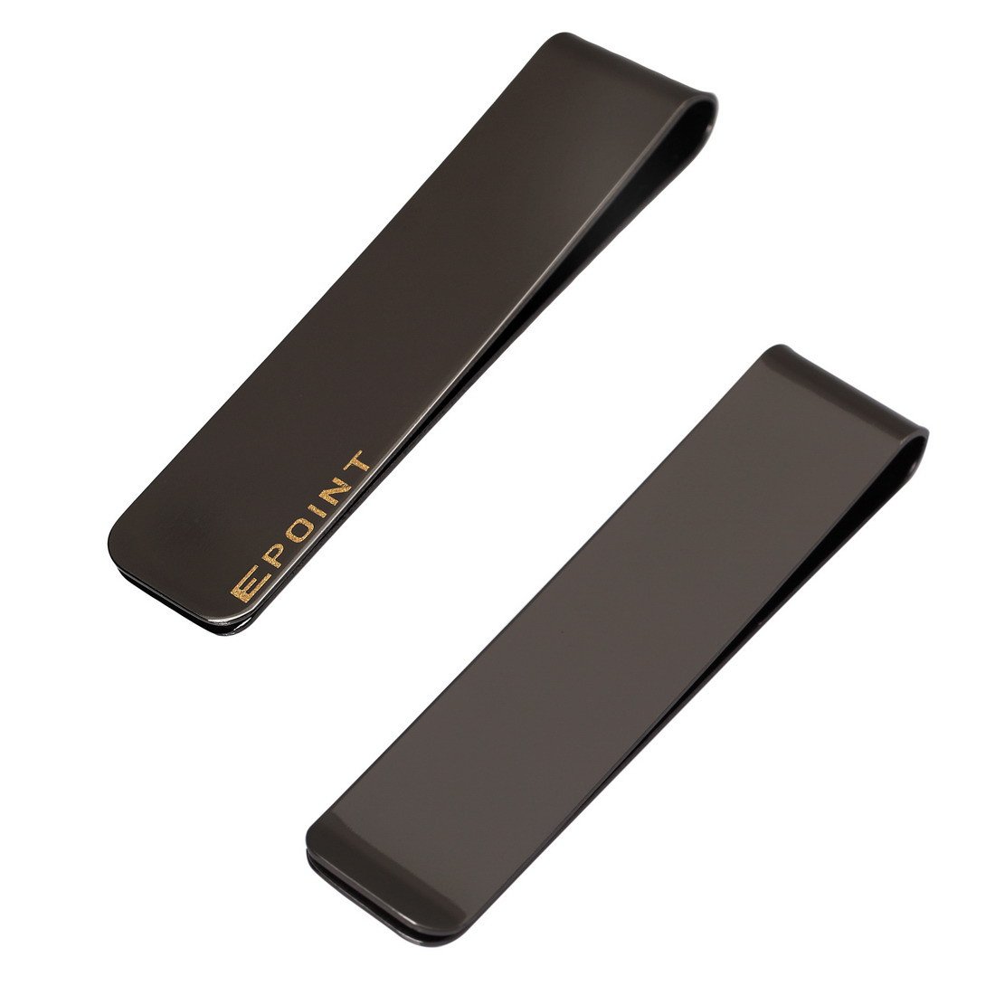Epoint EQA05B01 Slim Black Money Clip & Credit Card Holder - RFID Blocking Metal Wallet Accessory for Men - Perfect Gift for Graduation, Wedding & Business (Holds Cash, IDs & Credit Cards)