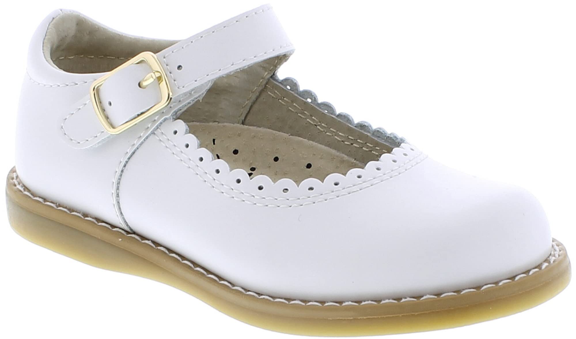 FOOTMATES Baby-Girl's Allie Mary Jane Flat Shoes - Infant/Toddler/Little Kid Sizes | Comfortable & Stylish for School, Parties & Everyday Wear