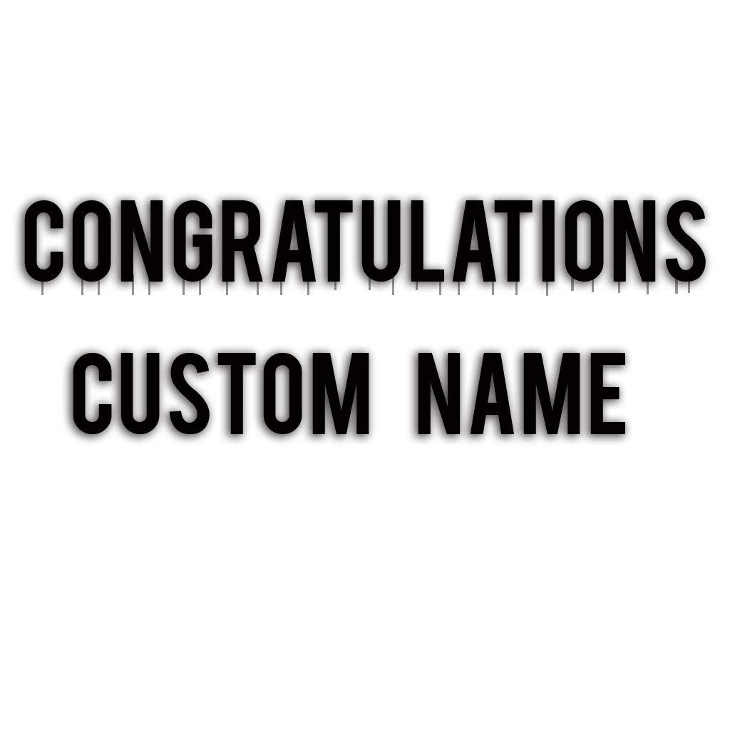 VictoryStore Custom Name Yard Letters - 15+ Piece Graduation Lawn Decor Set with Stakes | Outdoor Yard Signs for Graduation Party, Backyard Decorations & Congratulations Celebrations