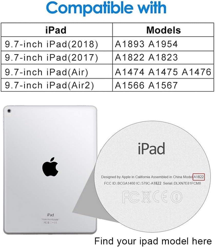 Bluetooth Keyboard Case for iPad 9.7