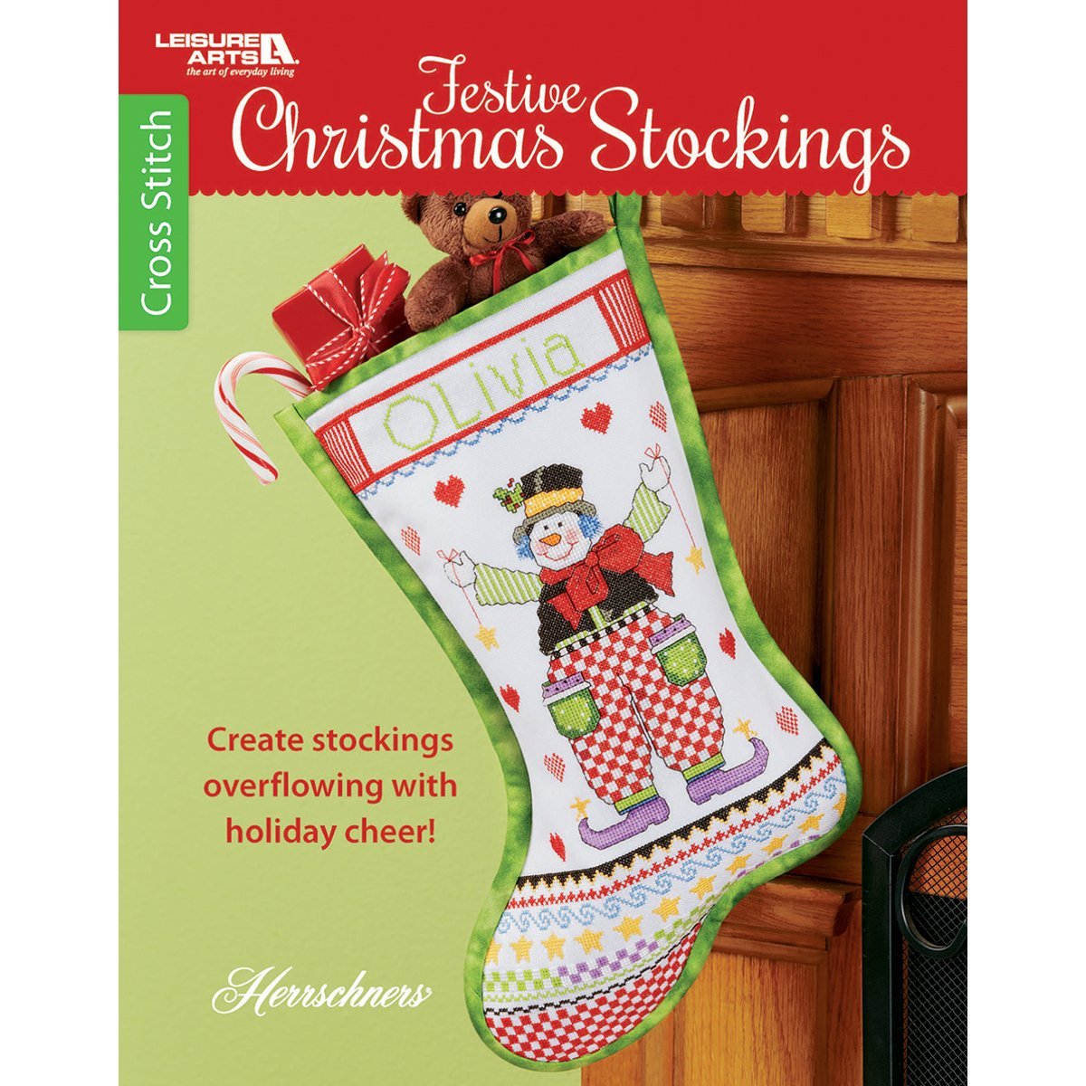Festive Christmas Stockings for Holiday Decor - Leisure Arts LEA6741 - Perfect for Fireplace Mantel, Gift Filling & Christmas Tree Decorations