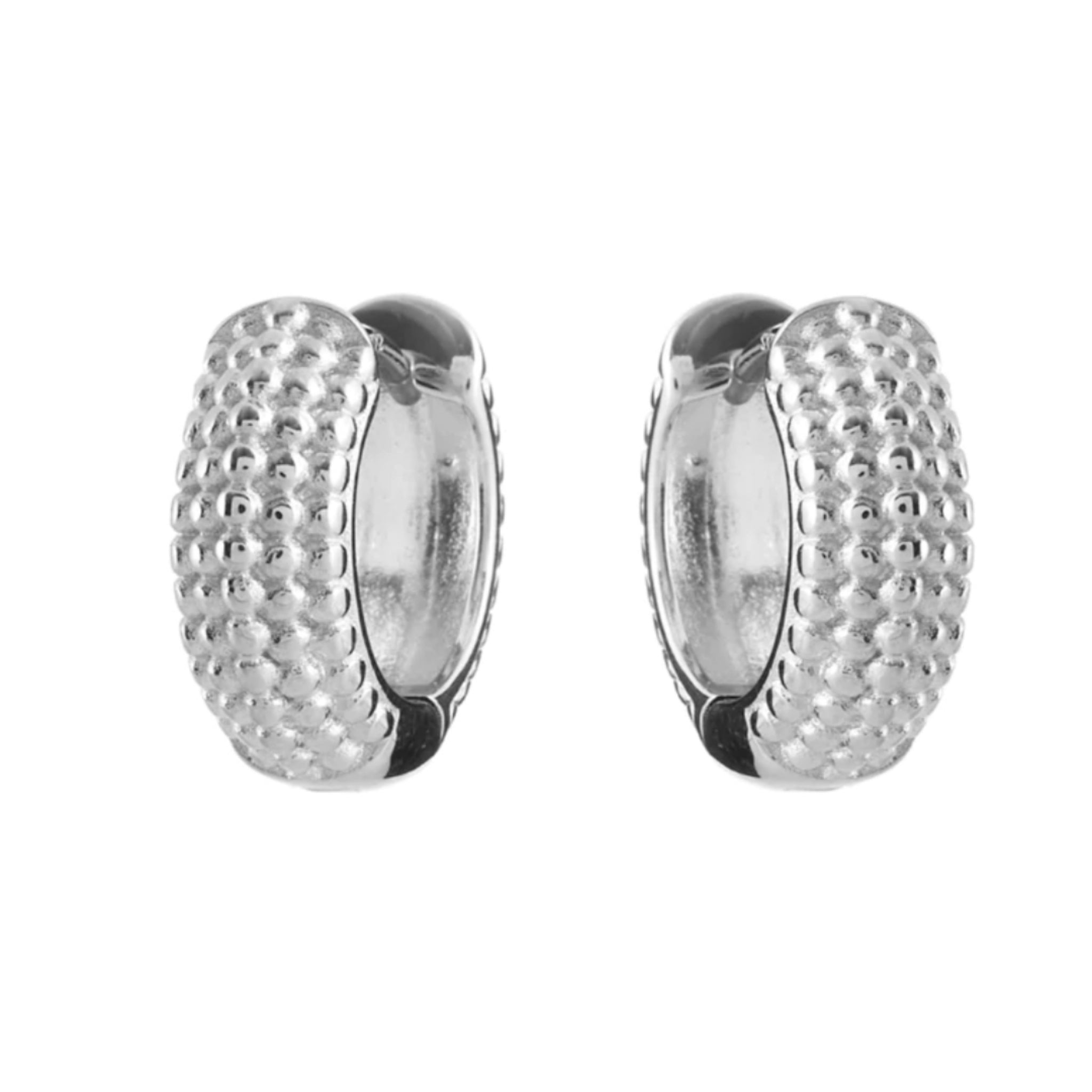 Stylish Sybella Lucy Silver Dot Hoop Earrings for Women - Trendy Dainty Jewelry Gift for Everyday Wear & Special Occasions