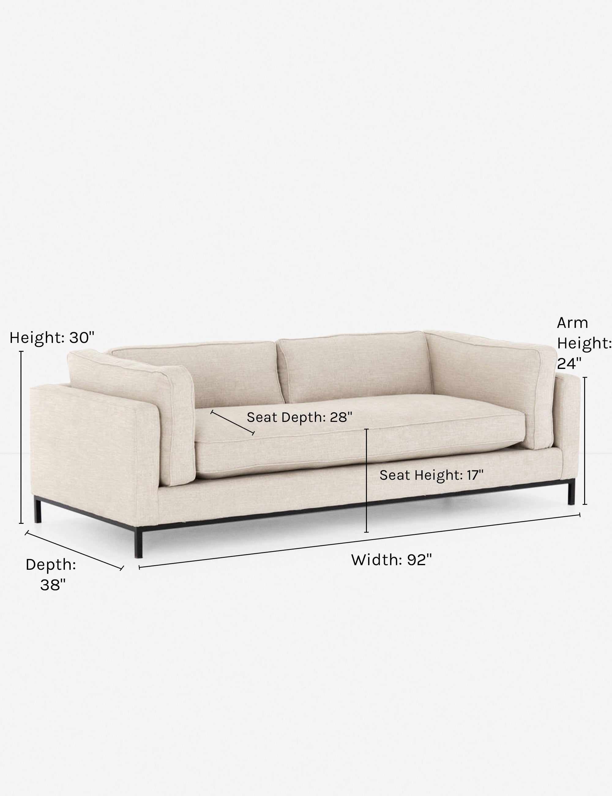 Comfortable Cami Sofa - Modern Living Room Furniture for Small Spaces - Perfect for Apartments, Studios & Cozy Homes