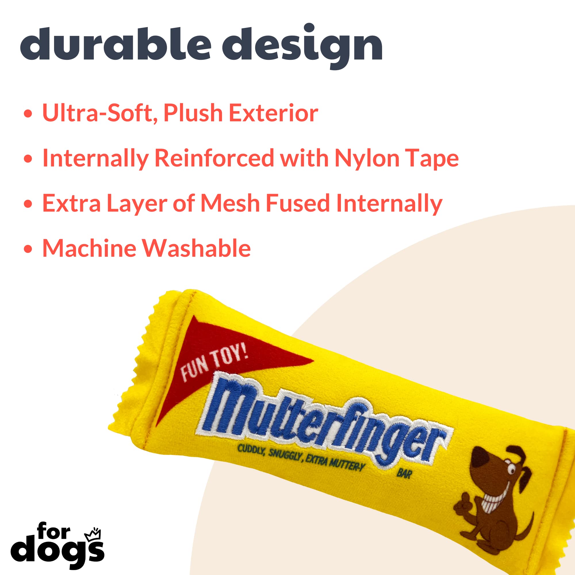 Huxley & Kent Power Plush Squeaky Dog Toy for Large Dogs - Durable & Funny Chew Toy with Squeaker - Perfect for Playtime, Training & Bonding with Your Pet
