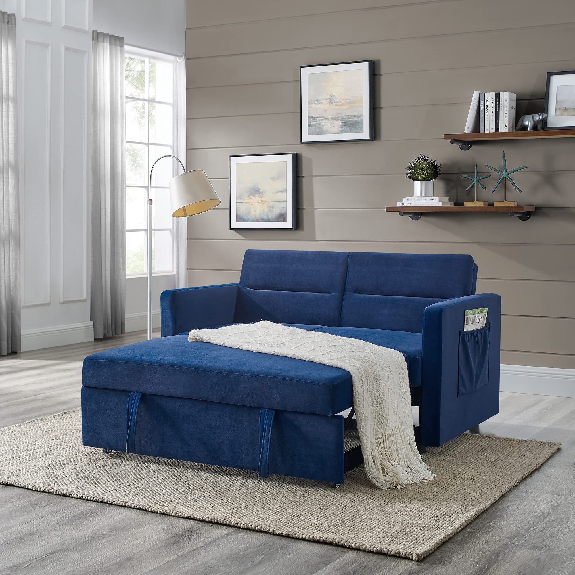Merax Convertible Fabric Sleeper Sofa Bed - 54.5
