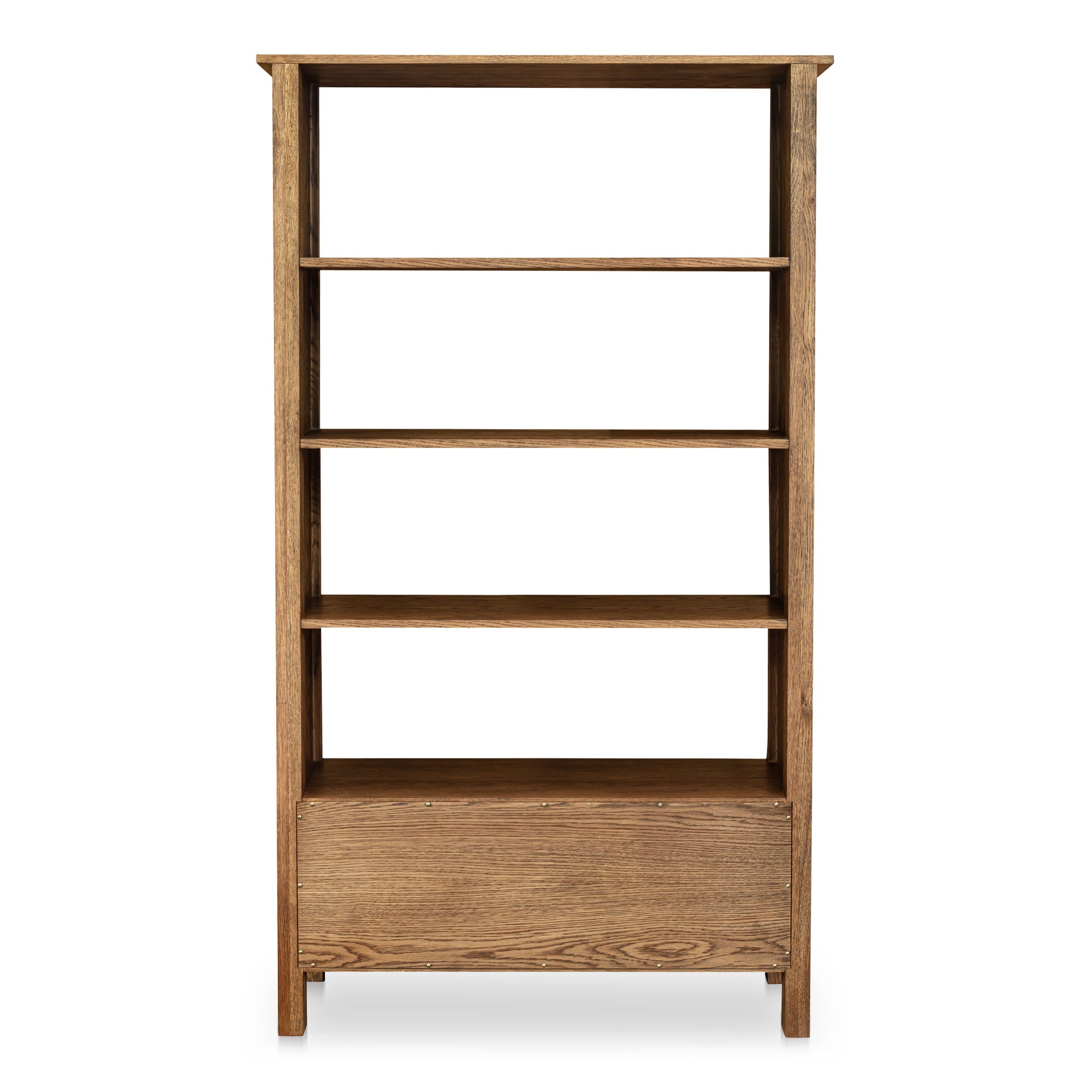 Caroline Bookcase - Warm Brown Wooden Bookshelf for Living Room, Bedroom & Office Storage | Stylish Home Decor Furniture