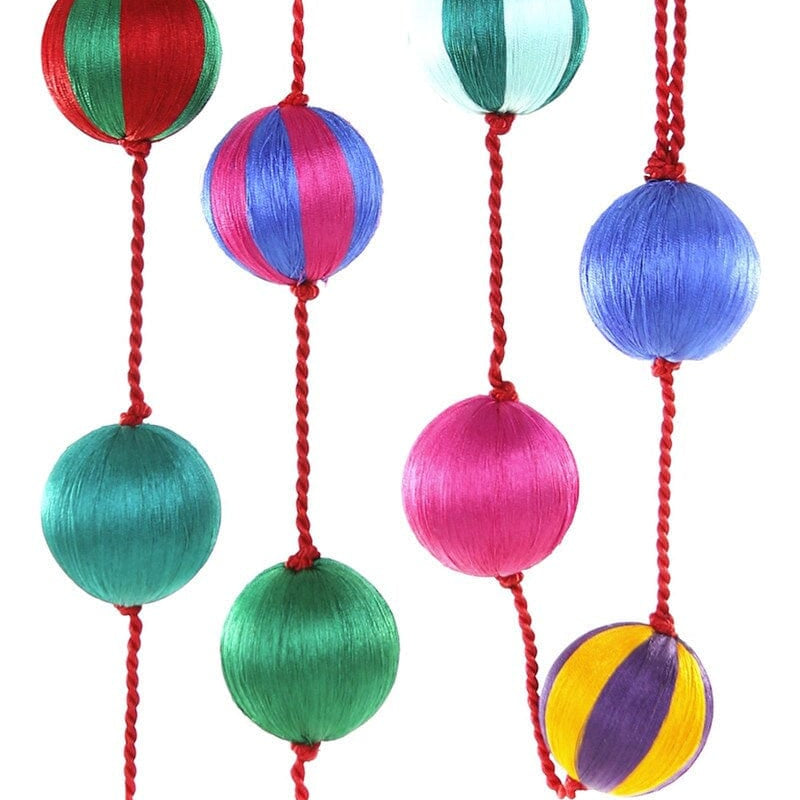 Colorful Striped Thread Garland for Party Decorations - Perfect for Birthday, Wedding, Baby Shower & Home Decoration