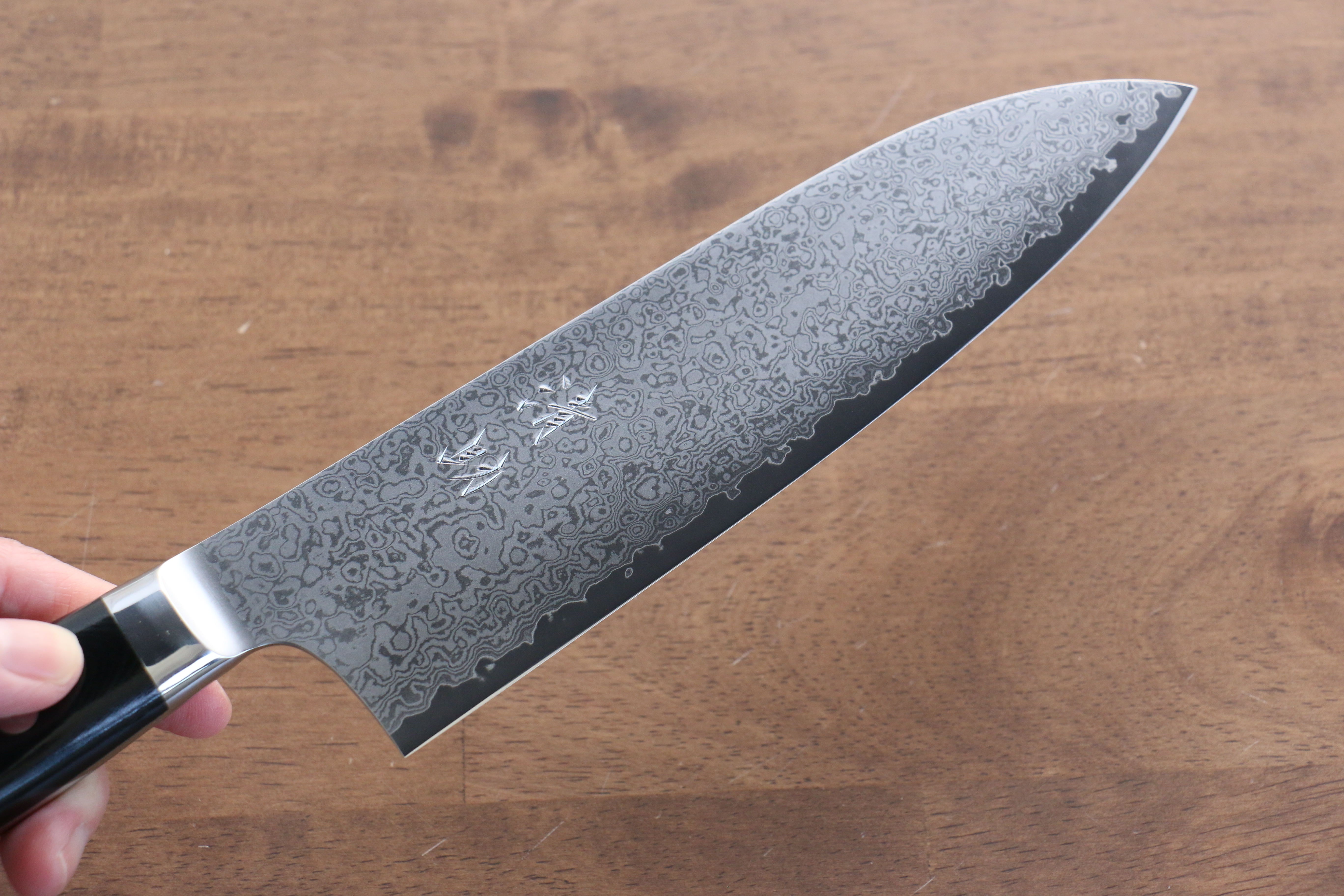 Premium Seisuke VG10 33-Layer Damascus Santoku Knife 170mm with Micarta Handle - Perfect for Slicing, Dicing & Chopping Vegetables, Meat & Fish