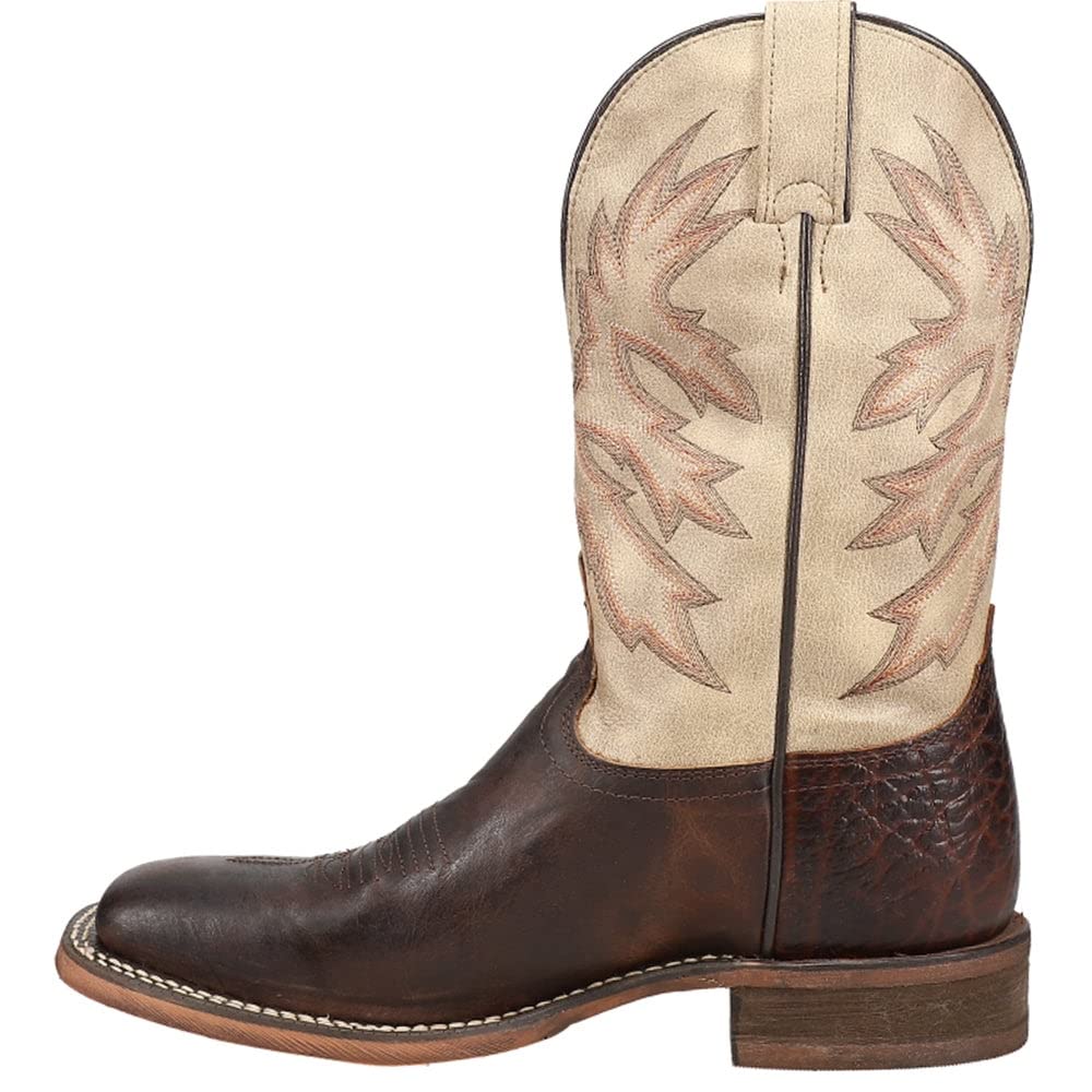 Nocona Men's Henry Antiqued Square Toe Mid Calf Boots - Brown Western Cowboy Boots for Riding, Work & Casual Wear