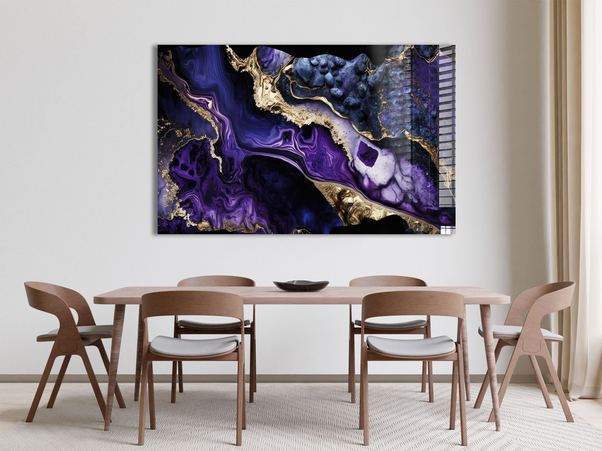 Elegant Violet Marble Design Home Decor - Perfect for Living Room, Bedroom & Office Accents