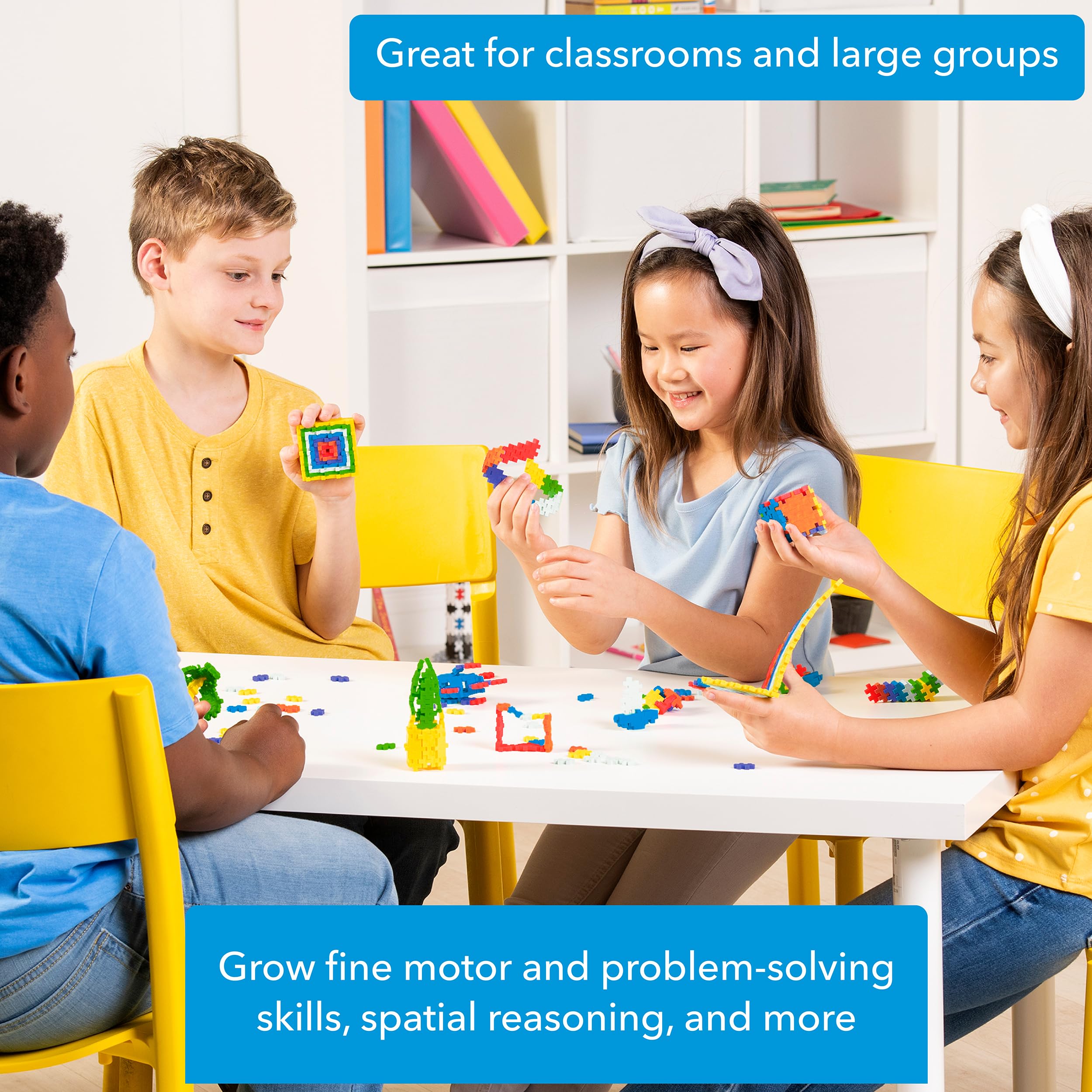 PLUS PLUS Open Play Building Set - 3,600 Piece STEM Construction Toy with Storage Tub | Basic Color Mix Interlocking Puzzle Blocks for Kids | Creative Learning & Educational Play | Perfect for Classroom, Birthday Gifts & Family Bonding Activities