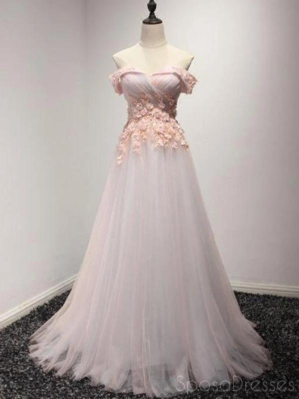 Elegant Tulle Applique Off The Shoulder Prom Dress for Sweet 16 & Formal Events - Perfect for Homecoming, Quinceañera & Evening Parties - Style 12494