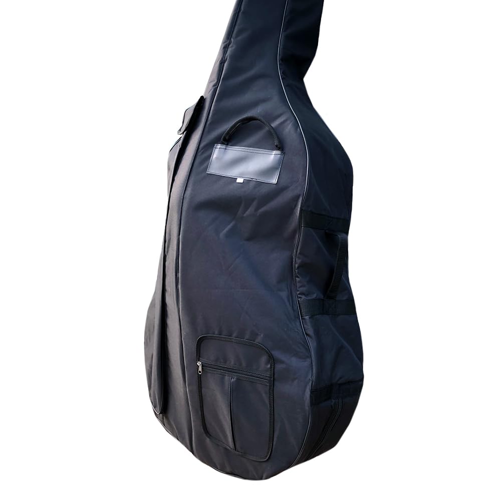 Heavy Duty 3/4 Upright Bass Gig Bag - Oxford Cloth Double Bass Case with Thick Padding for String Bass Protection (Style 2 - Extra Thick) - Perfect for Musicians, Travel & Outdoor Performances
