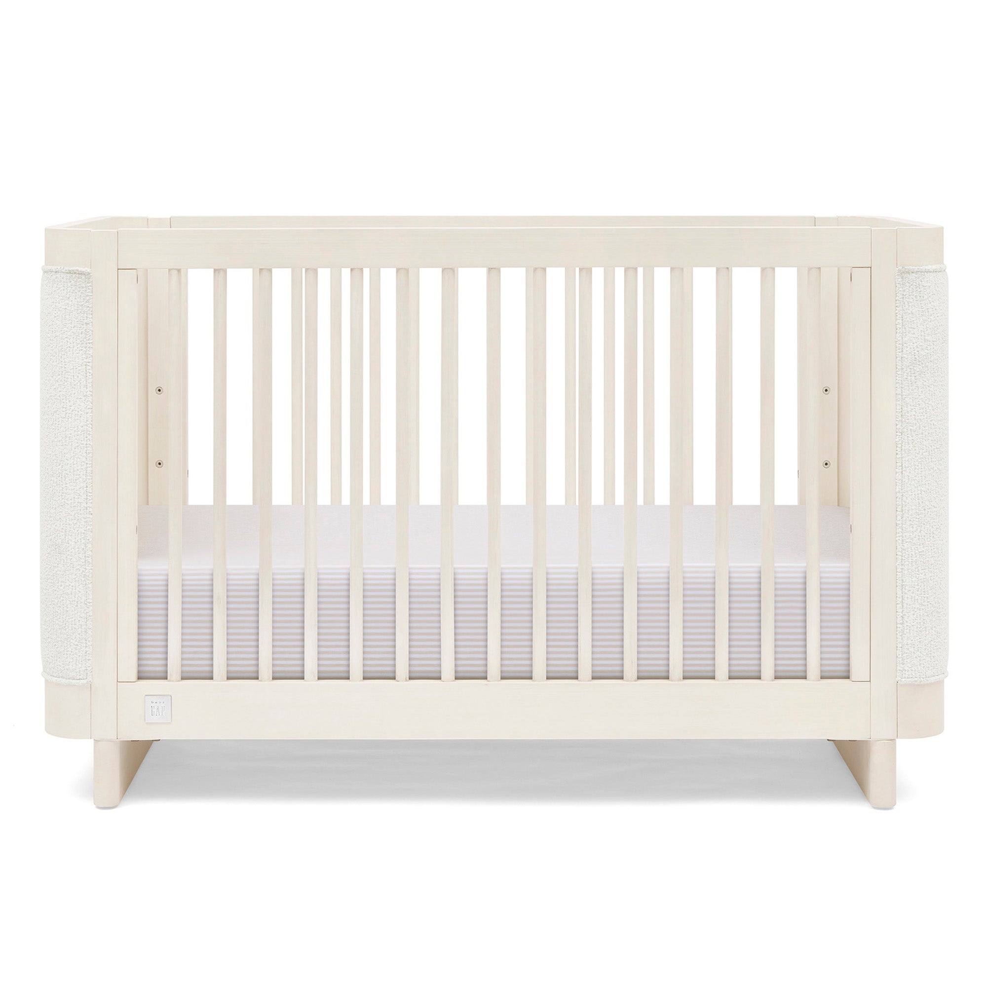 Callie 4-in-1 Convertible Upholstered Baby Crib with Toddler Bed Conversion - Modern Nursery Furniture for Newborns to Kids | Perfect for Small Spaces & Shared Rooms