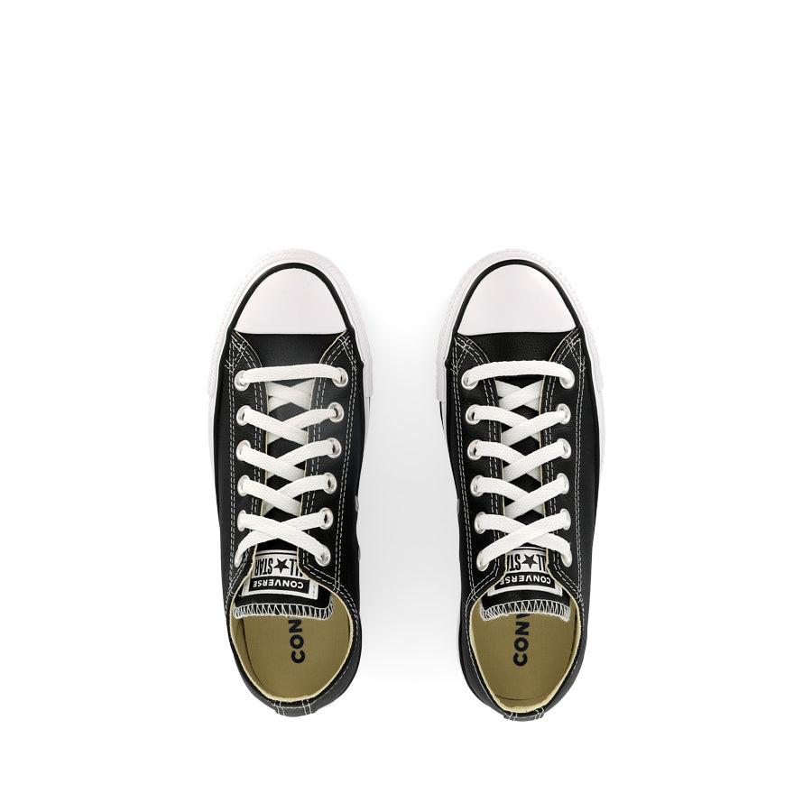 Converse All Star Low Top Leather Sneakers in Black - Classic Casual Shoes for Men & Women - Perfect for Everyday Wear, Street Style & Light Activities