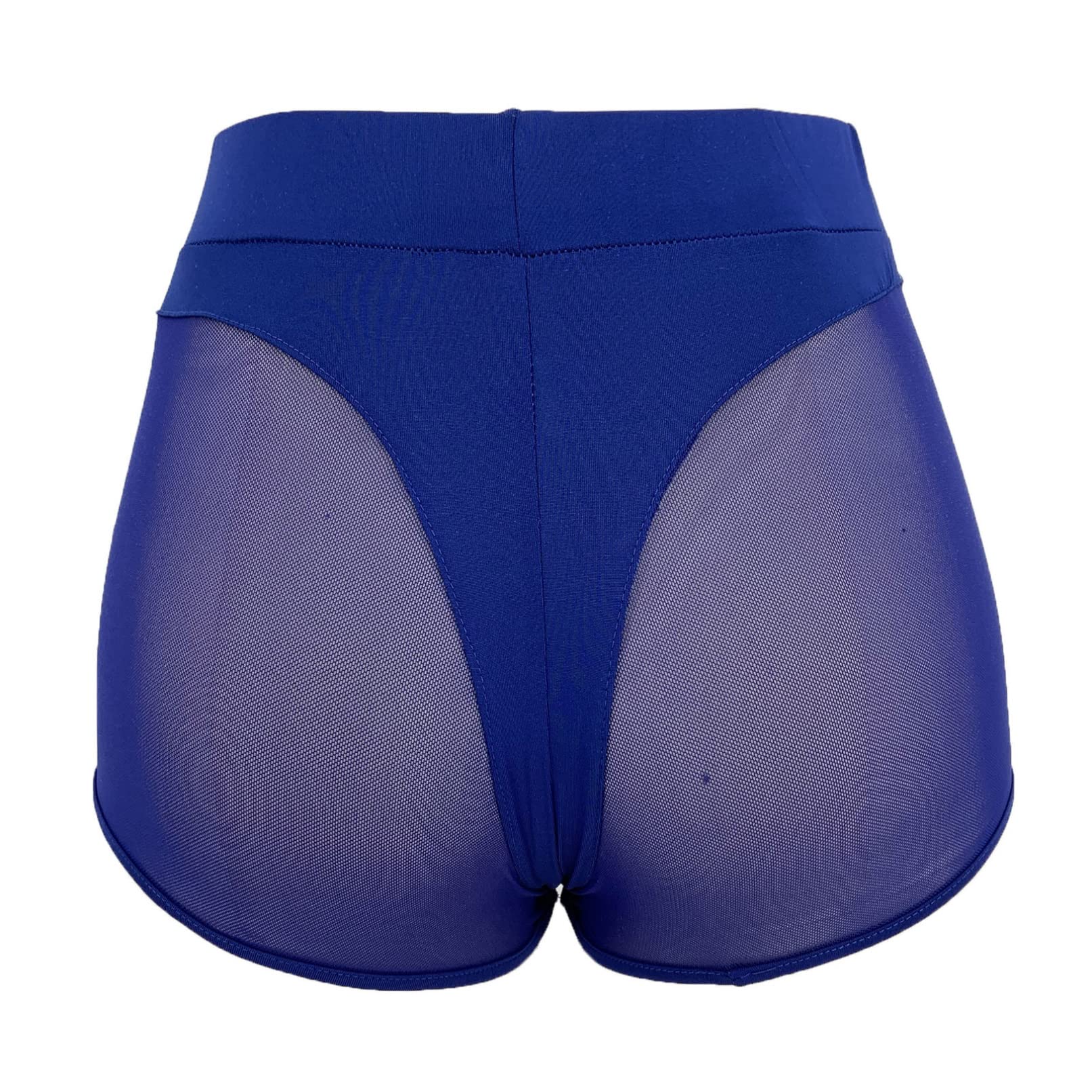 Sexy Women's Booty Shorts - High Waisted Gym Workout & Yoga Shorts with Mesh See-Through Design for Rave, Dance, Clubwear & Underwear | Perfect for Fitness, Nightlife & Summer Outfits