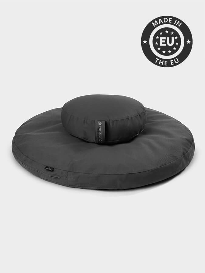 Organic Round Zabuton Meditation Cushion & Zafu Yoga Set - Premium Eco-Friendly Yoga Bolster for Home Studio, Zen Meditation, Mindfulness Practice & Relaxation