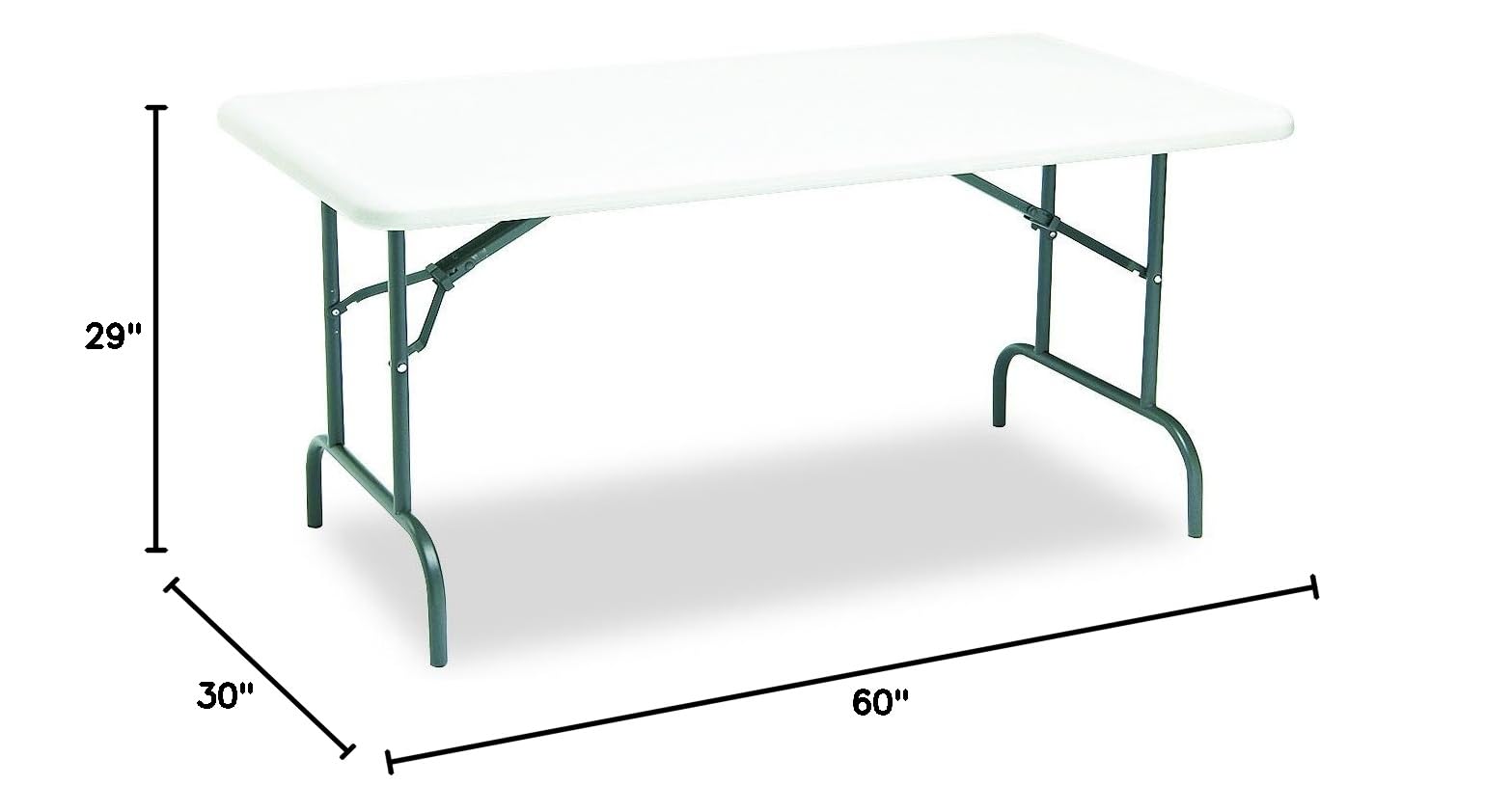 Indestructible Industrial Folding Table 30x60 Inches - 2000 lbs Capacity, Platinum Granite Finish | Heavy-Duty Workbench for Warehouses, Construction Sites & Outdoor Events
