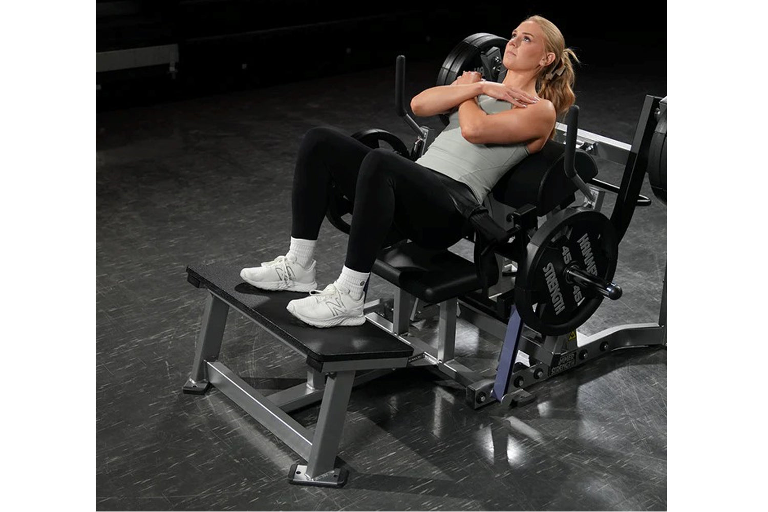 Hammer Strength Plate Loaded Glute Drive Machine - Professional Gym Equipment for Glute Workouts & Strength Training - Perfect for Home Gyms & Commercial Fitness Centers