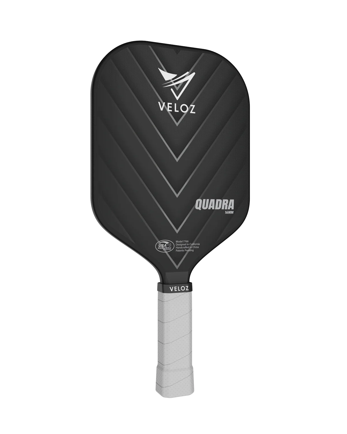 Veloz Quadra Pickleball Paddle - 16mm Premium Graphite Face with Cushion Core - Lightweight & Durable for Competitive Play - Perfect for Tournaments, Casual Games & Outdoor Sports