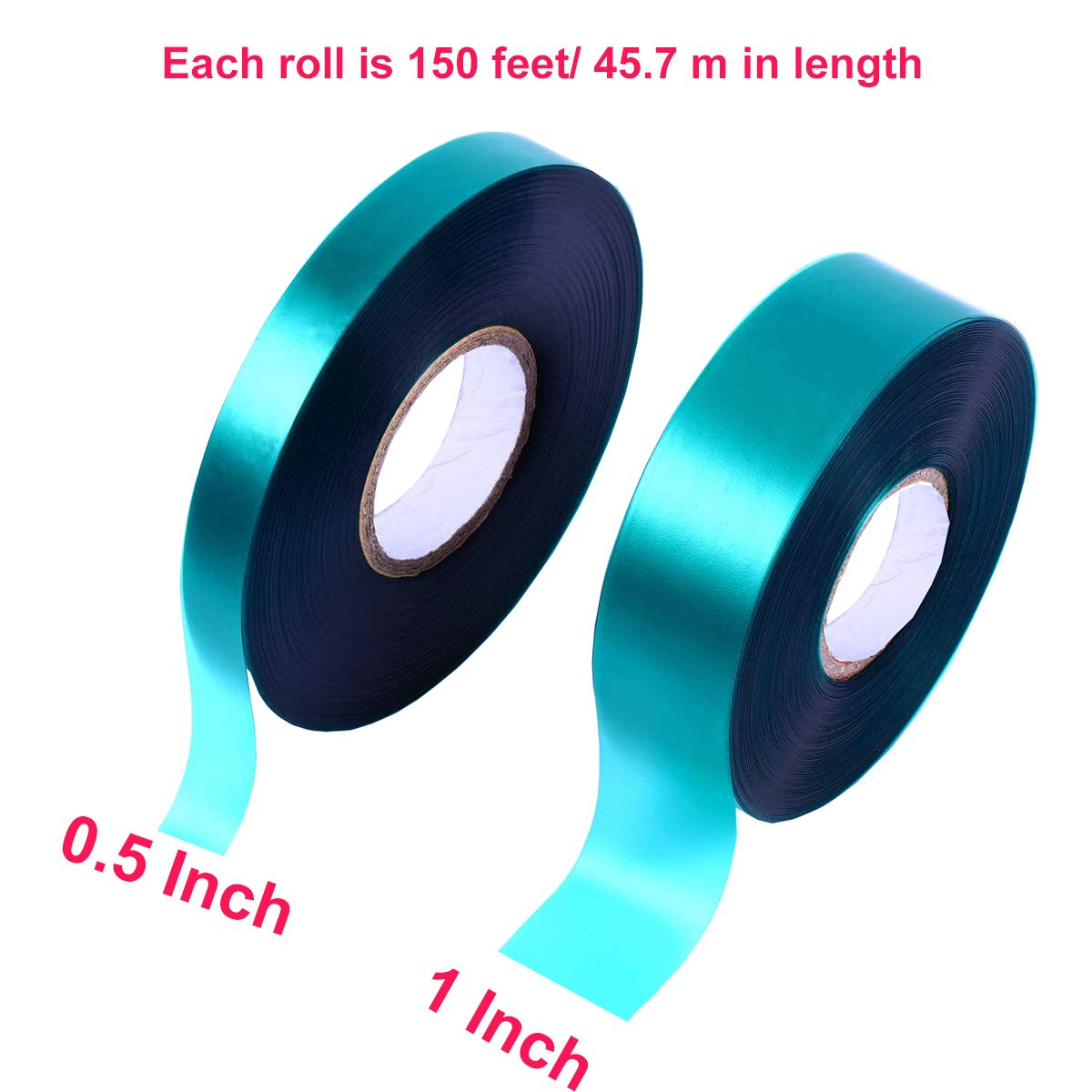 Green Vinyl Stretch Plant Tie Tape - 150 Feet (2 Pack) for Indoor & Outdoor Gardening, Patio Plants, Vine Support - Soft & Flexible Garden Stake Ties