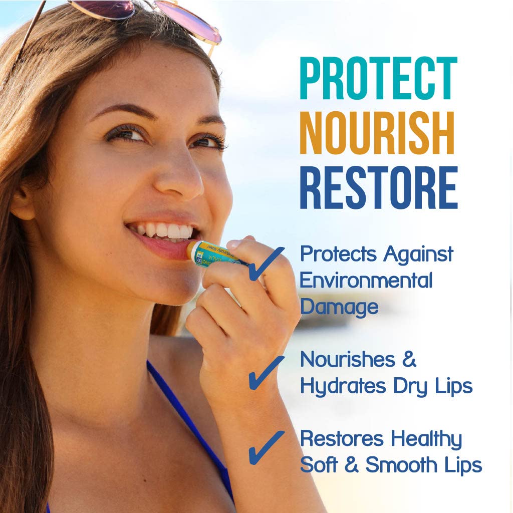 STREAM 2 SEA Cherry Vanilla Lip Balm Set - SPF 30 Reef Safe & Hydrating Organic Lip Care - Moisturizing Indoor & Sun Protection Outdoor - Paraben Free Lip Moisturizer for Beach, Sports, Hiking & Daily Use