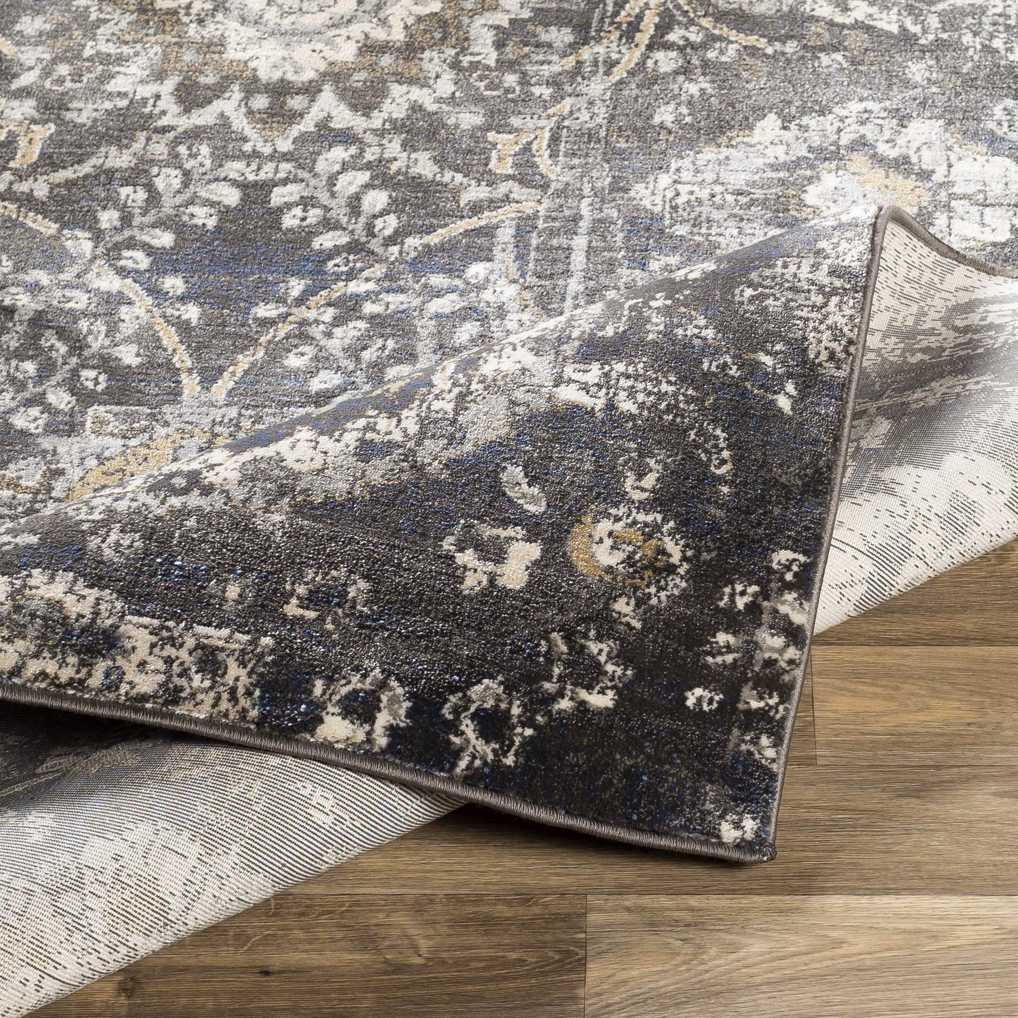 Mark&Day Avellino Traditional 9x12 Area Rug - Black & Beige Handmade Carpet for Living Room, Bedroom, Kitchen - Soft Non-Slip Floor Mat (9' x 12'4