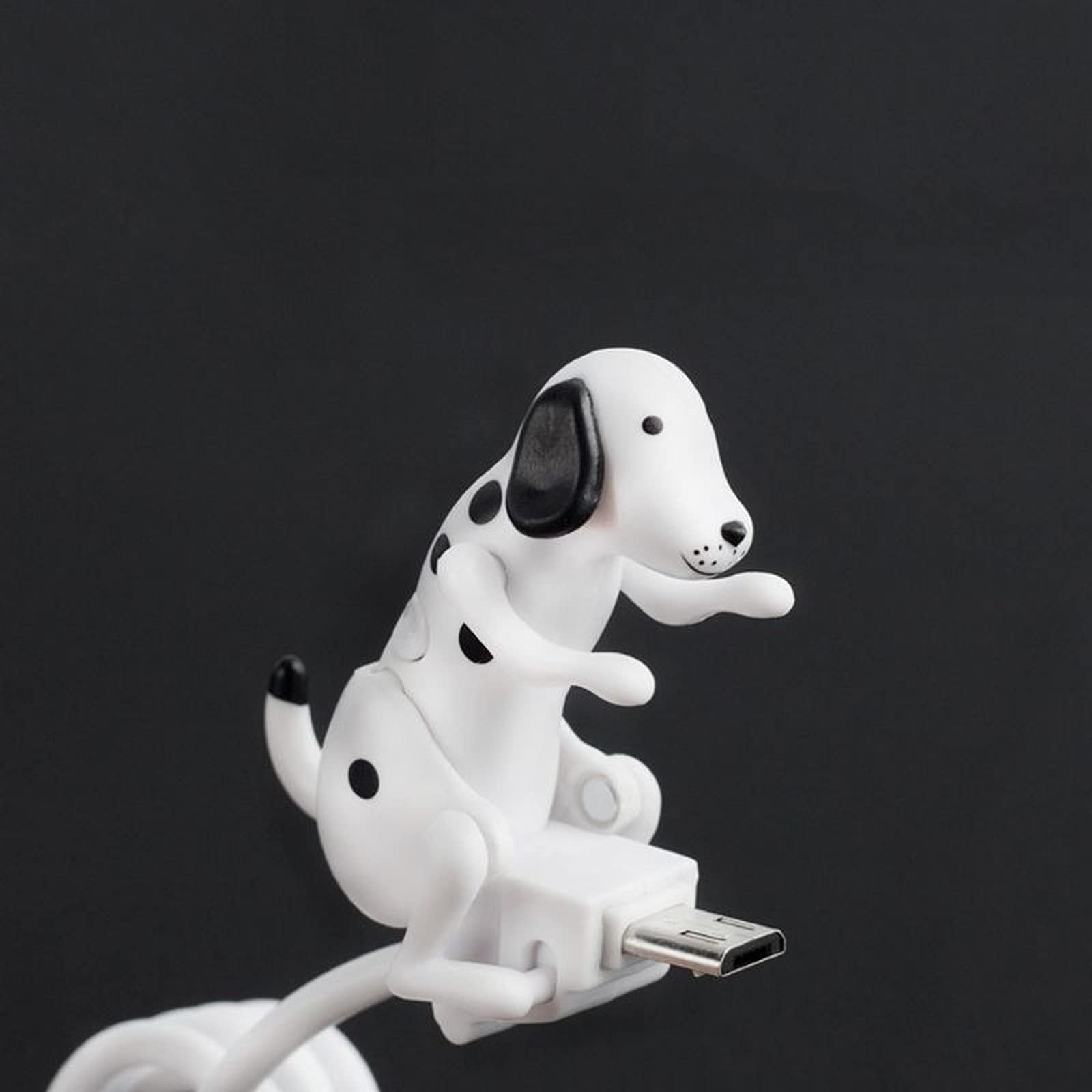 Funny Humping Dog Fast Charging USB Cable - Micro USB White Cord for Smartphones & Tablets - Perfect for Home, Office & Travel Use