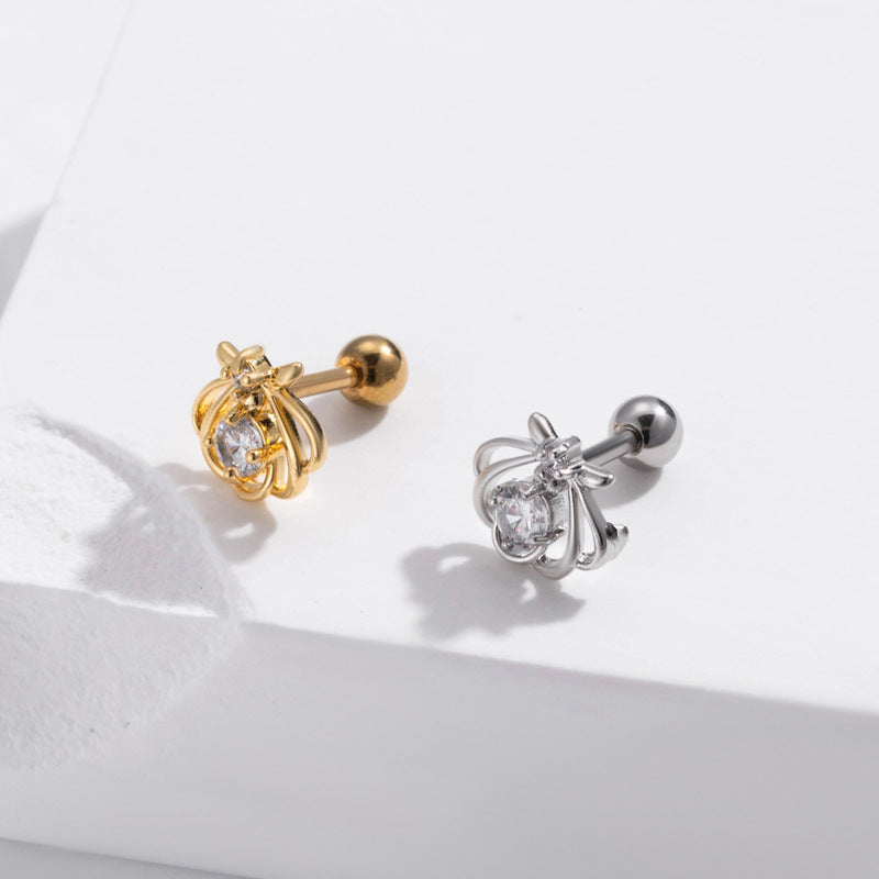 16G Surgical Steel Cartilage Stud Earrings with Ball Back - Hypoallergenic Body Jewelry for Helix, Tragus, or Conch Piercings - Perfect for Everyday Wear or Special Occasions