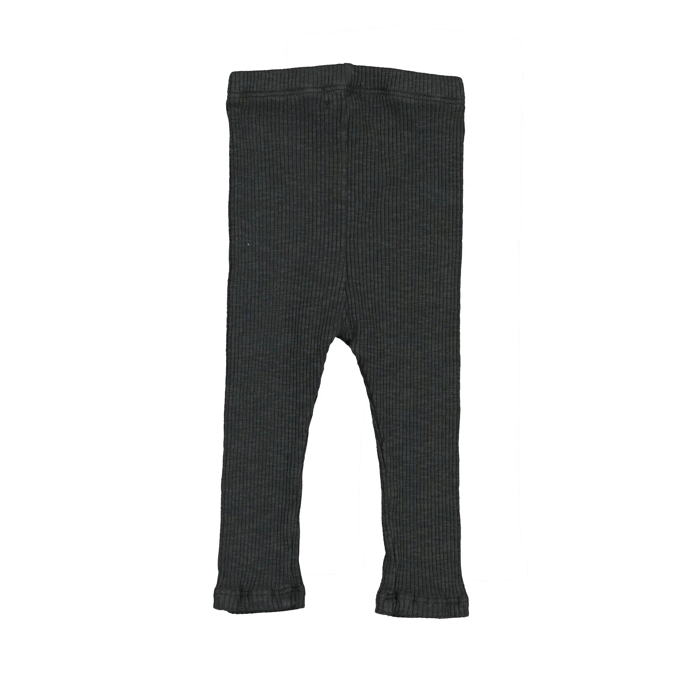 Bean's Barcelona Organic Cotton Ribbed Leggings for Women - High Waist Stretchy Workout Yoga Pants - Charcoal Gray - Perfect for Gym, Running & Lounge Wear