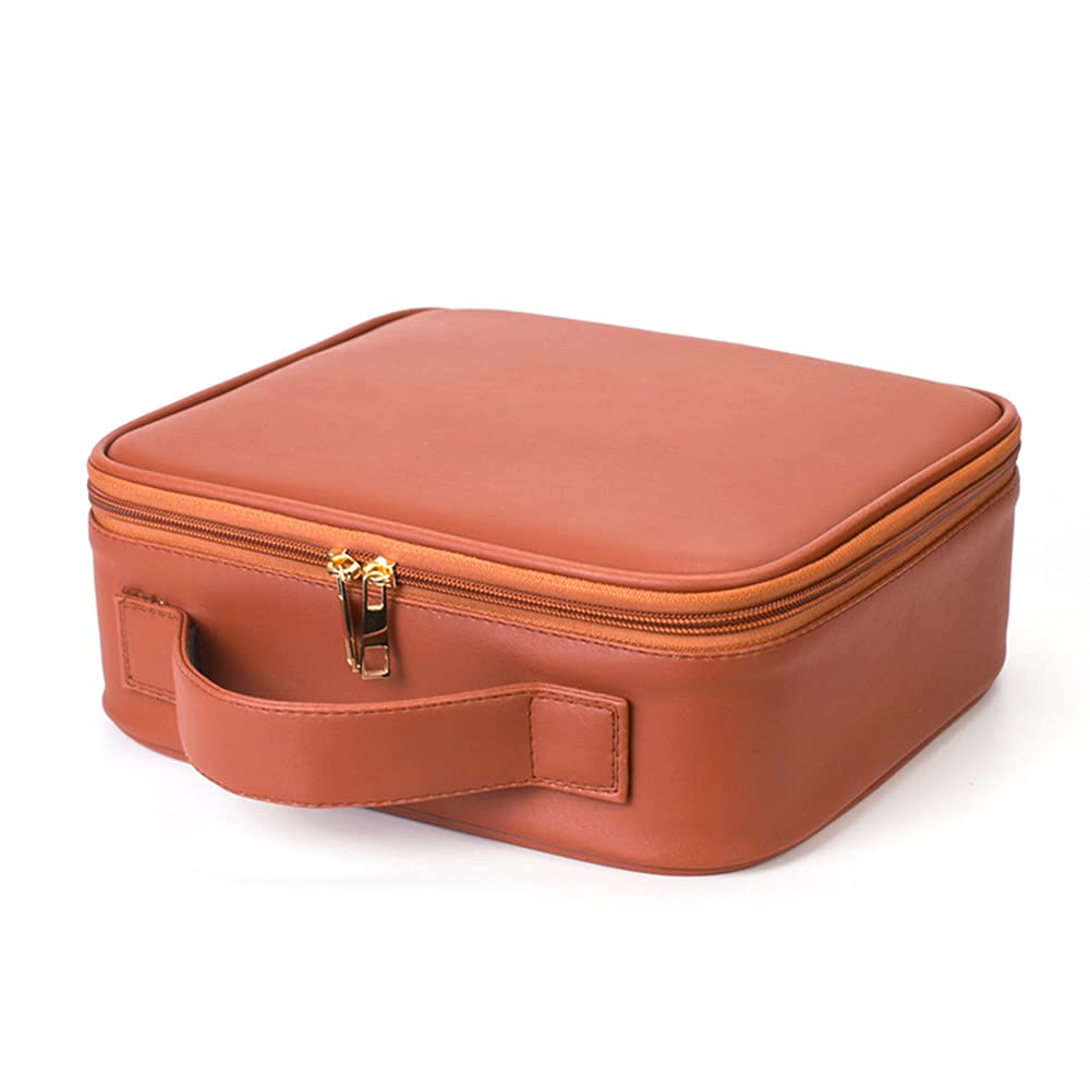Professional Travel Makeup Train Case - Laser Cosmetic Organizer Bag with Adjustable Compartments for Women | Makeup Brush, Toiletry & Jewelry Storage | Perfect for Travel, Salon Professionals & Digital Accessories Organization