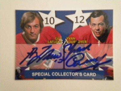 Authentic Guy LaFleur & Yvonne Cournoyer Signed NHL Hockey Insert Card - Limited Edition Collectible for Hockey Fans & Sports Memorabilia Enthusiasts - Perfect for Display, Gifts, and Investment