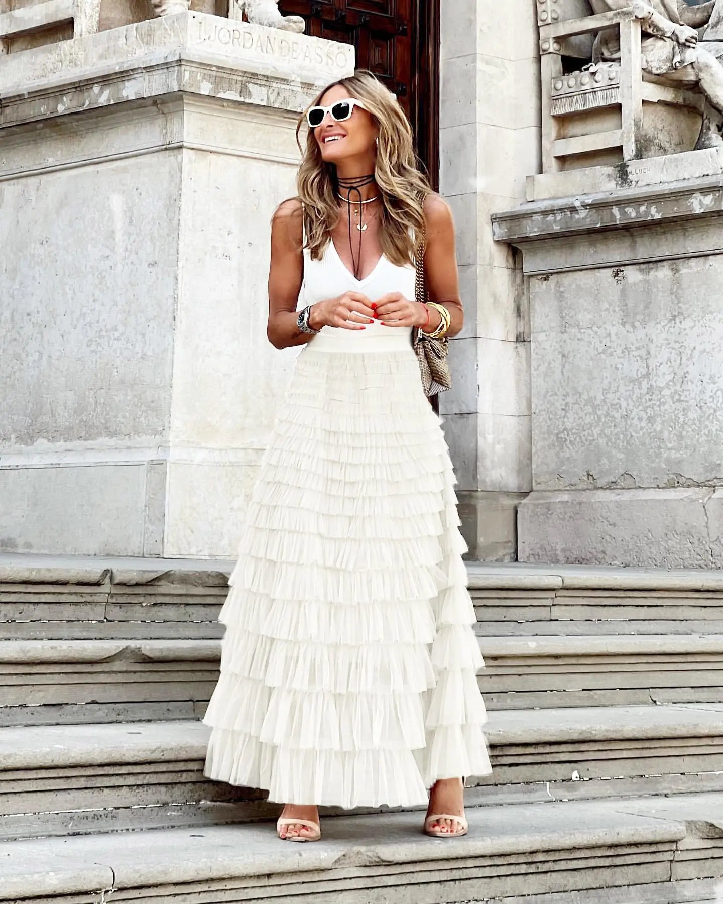 Elegant Women's High Waist Tulle Ball Gown Long Skirt - Pleated Tutu Skirt for Dating, Parties & Special Occasions | Wild Mesh Maxi Skirt for Formal Events & Evening Wear