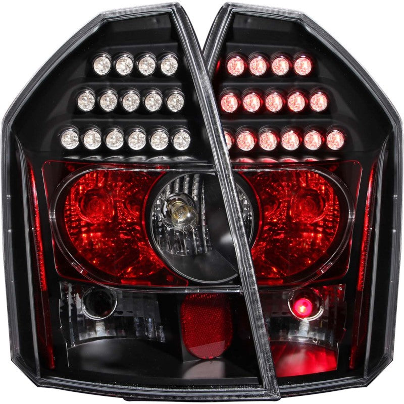 ANZO LED Tail Lights for Chrysler 300C 2005-2007 - Black Smoke Lens - High Performance Brake Lights - Perfect for Night Driving & Car Customization