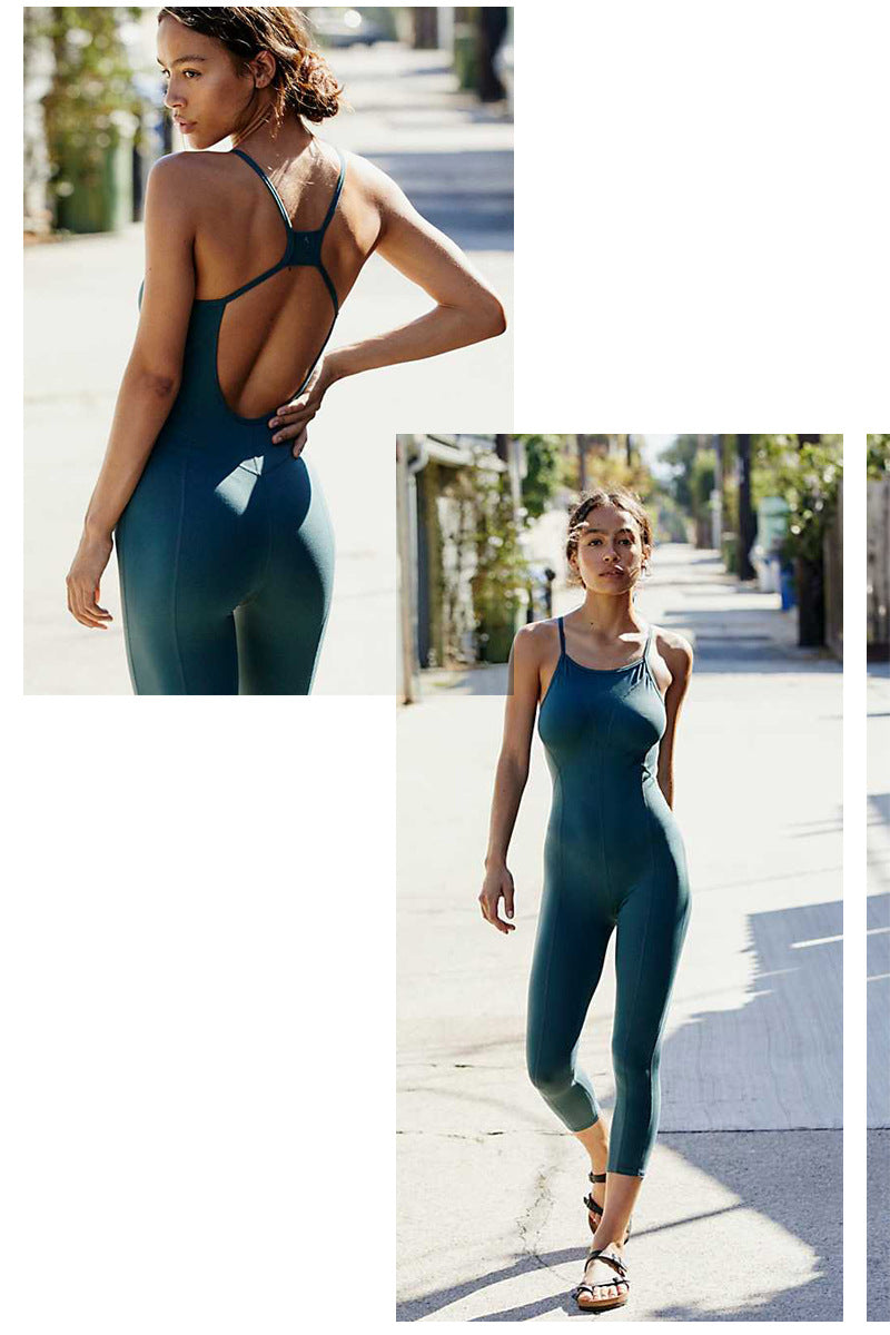 Women's Yoga Jumpsuit - Breathable Tight Gym Fitness Sportswear Set for Yoga, Pilates & Workout | Perfect for Studio, Home Exercise & Active Lifestyle