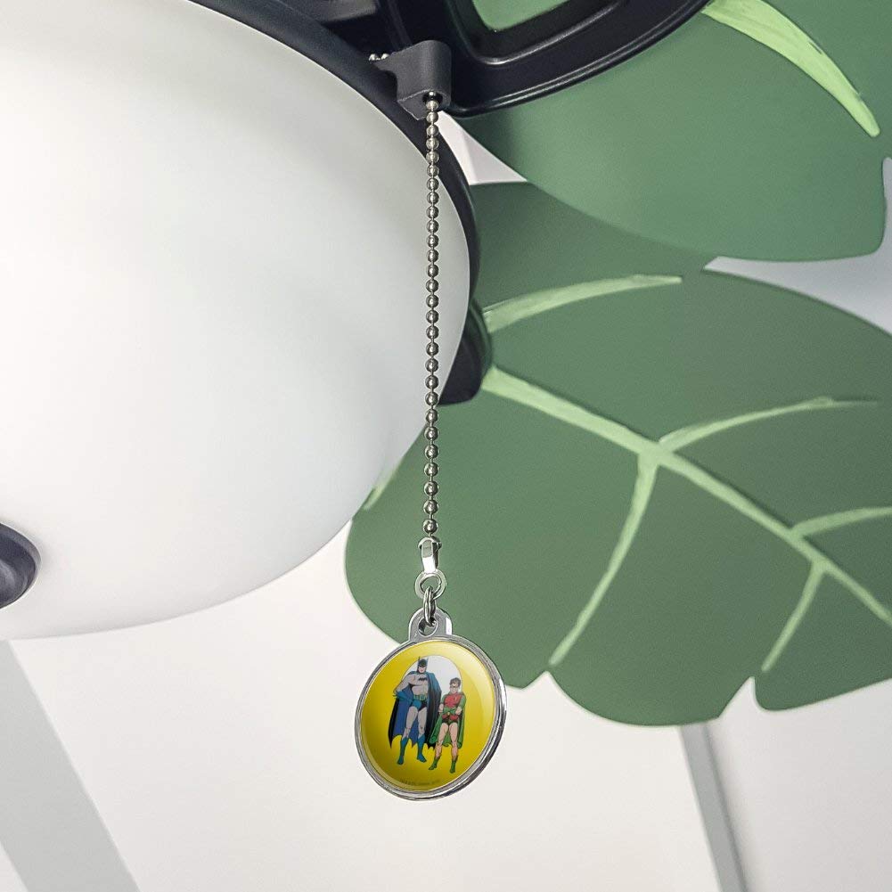 Batman and Robin Themed Ceiling Fan Pull Chain - DC Comics Superhero Light Switch Accessory for Kids Room, Bedroom, and Fan Decor