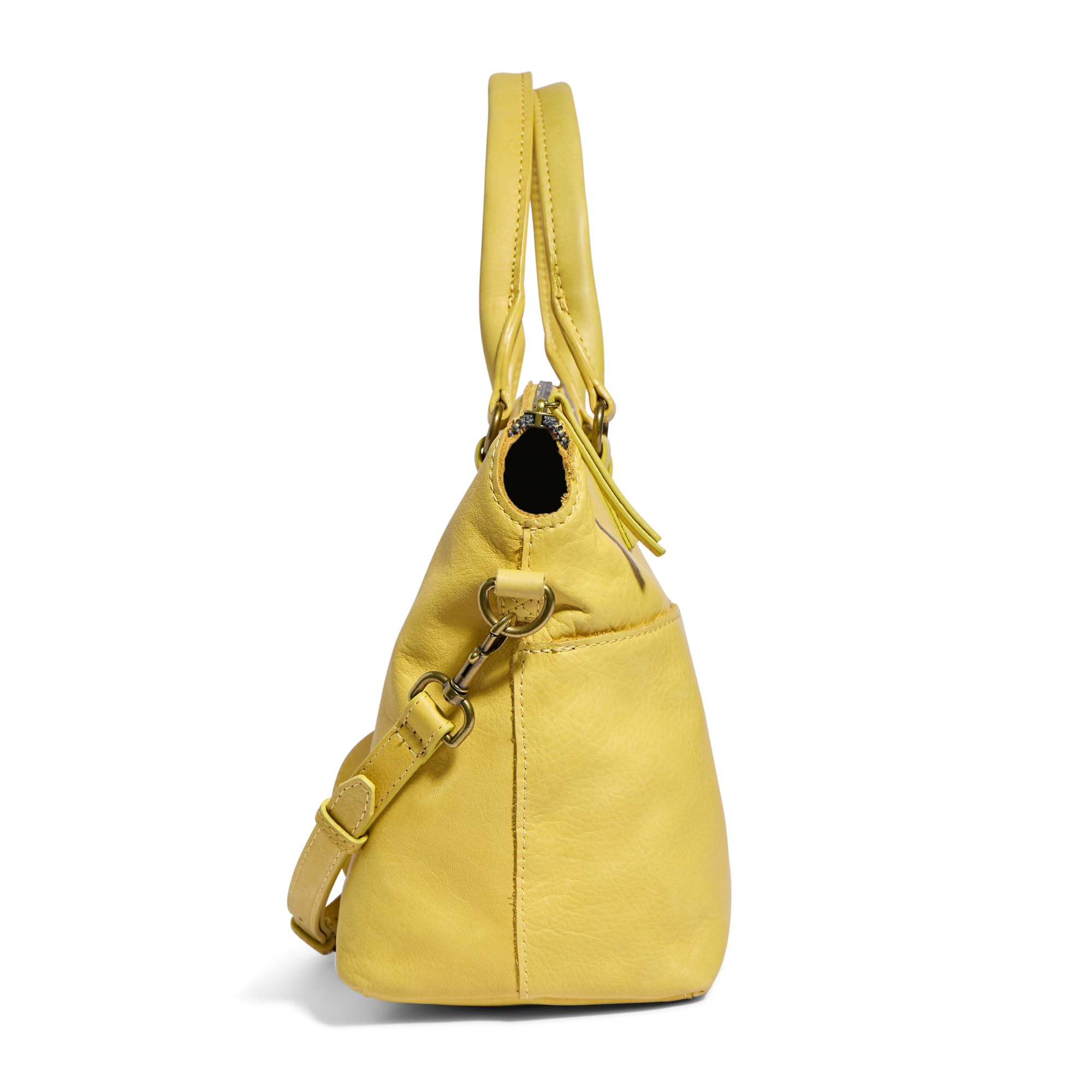 American Leather Co. Carrie Dome Satchel Crossbody Bag - Genuine Leather Handbag for Women | Perfect for Work, Travel & Everyday Use