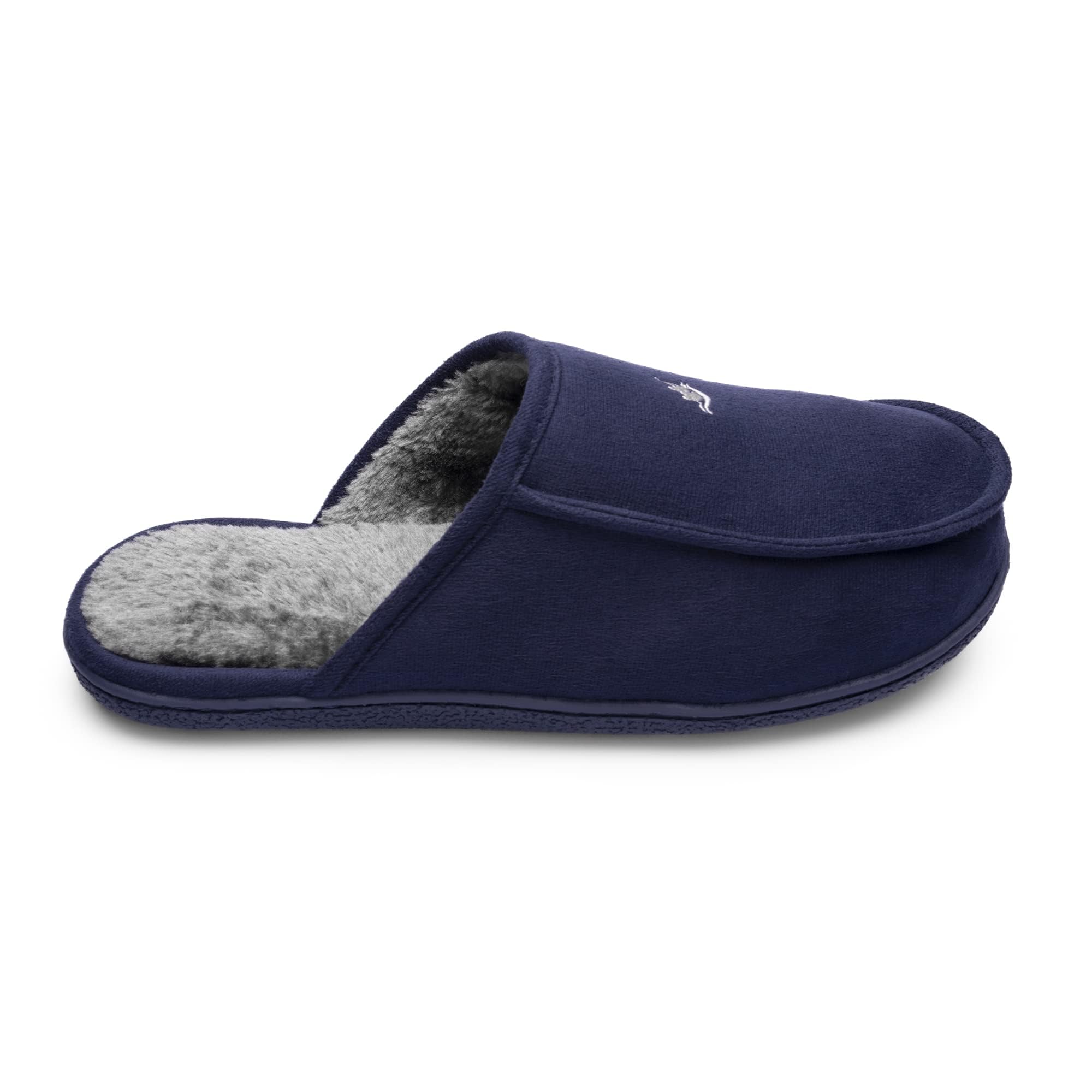 Orthopedic Memory Foam House Slippers for Men - Plush Suede Lined Indoor/Outdoor Clogs - Slip-On Comfort Shoes for Home, Office & Travel