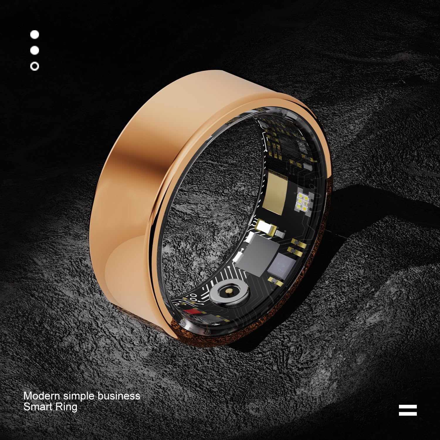 Smart Ring - Health Tracker with Heart Rate & SpO2 Monitor, IP68 Waterproof for Fitness & Sleep Tracking