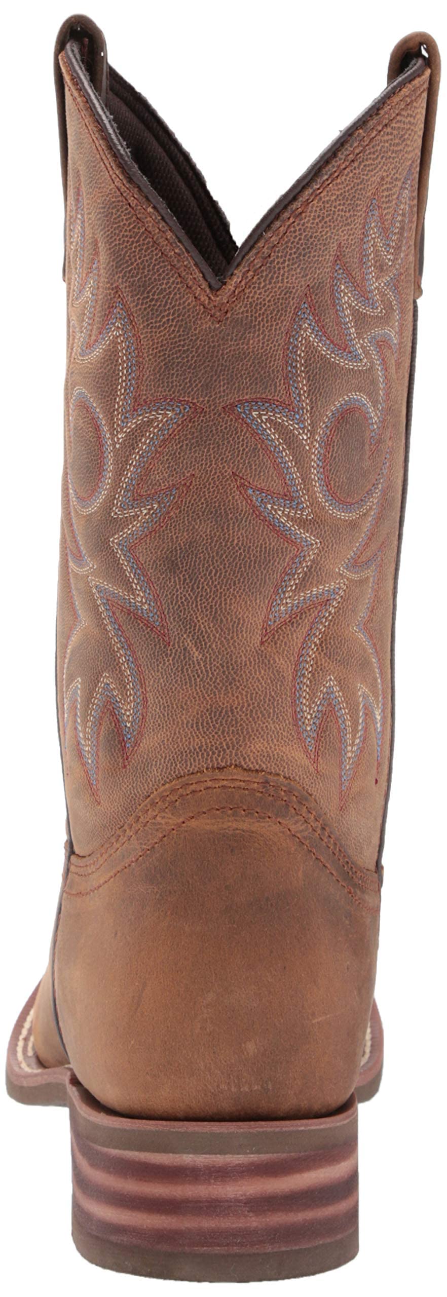 Ad Tec Men's 11in Cowboy Square Toe Western Boots - Oil Tumbled Leather Brown | Comfortable & Durable for Riding, Work & Outdoor Activities