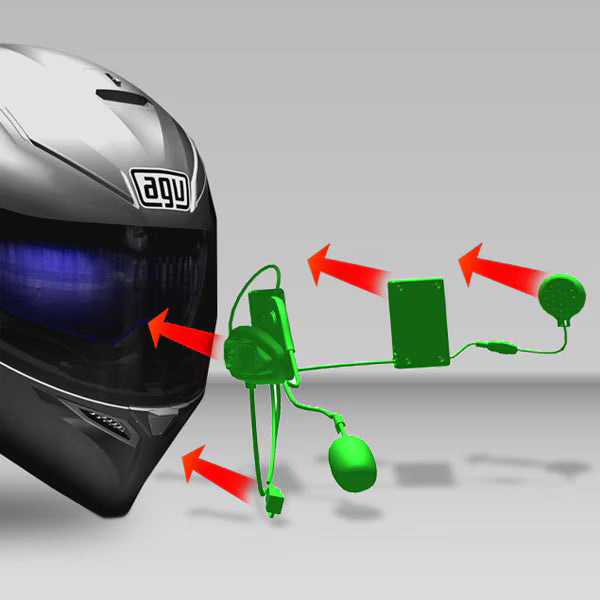 AGV Veloce GT Rear Easy Share Motorcycle Helmet - Lightweight & Comfortable for Racing & Street Riding - Perfect for Commuting, Touring & Sport Biking