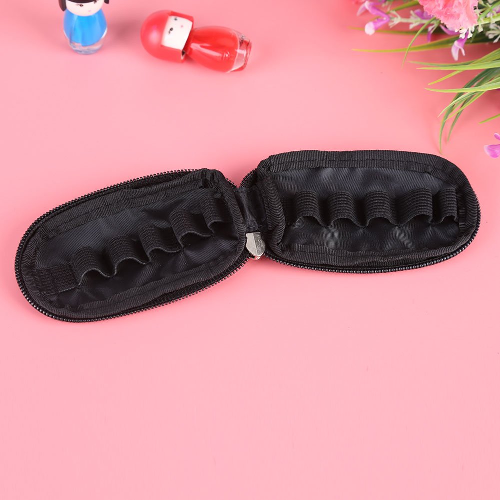 10-Compartment Essential Oil Carrying Case with Keychain - Portable Aromatherapy Storage Bag for Travel & Home Use (Black) | Perfect for Diffusers, Massage Therapy & Yoga Sessions