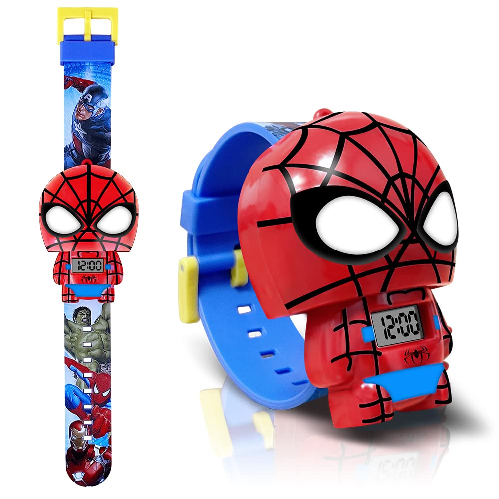 Superhero Kids Digital Watch - Waterproof Plastic Toy Watch for Boys & Girls, Birthday Christmas Easter Gifts - Perfect for School, Playtime & Outdoor Adventures