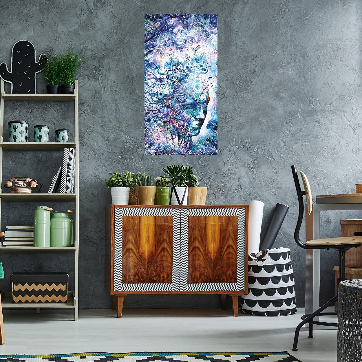 Dreams of Unity Canvas Wall Art by Cameron Gray - Modern Abstract Painting for Living Room, Bedroom, Office Decor - Ready to Hang 21x40 Inch - Perfect for Home, Office & Commercial Spaces
